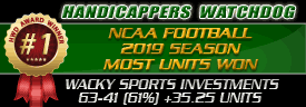 NCAAF Season Wacky Sports Top Units 2019